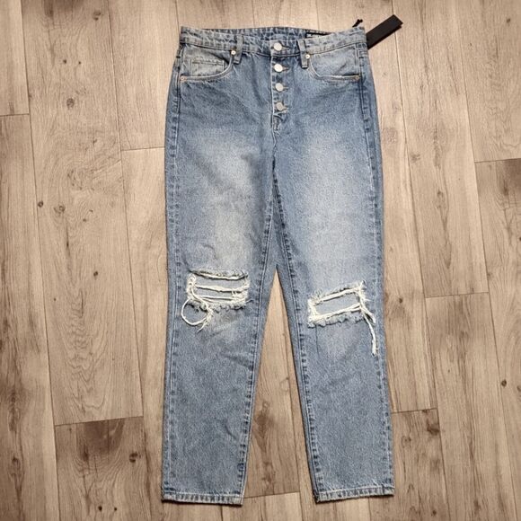 Blanknyc The Madison Crop Destroyed Denim Jean Size 27 - Picture 1 of 7